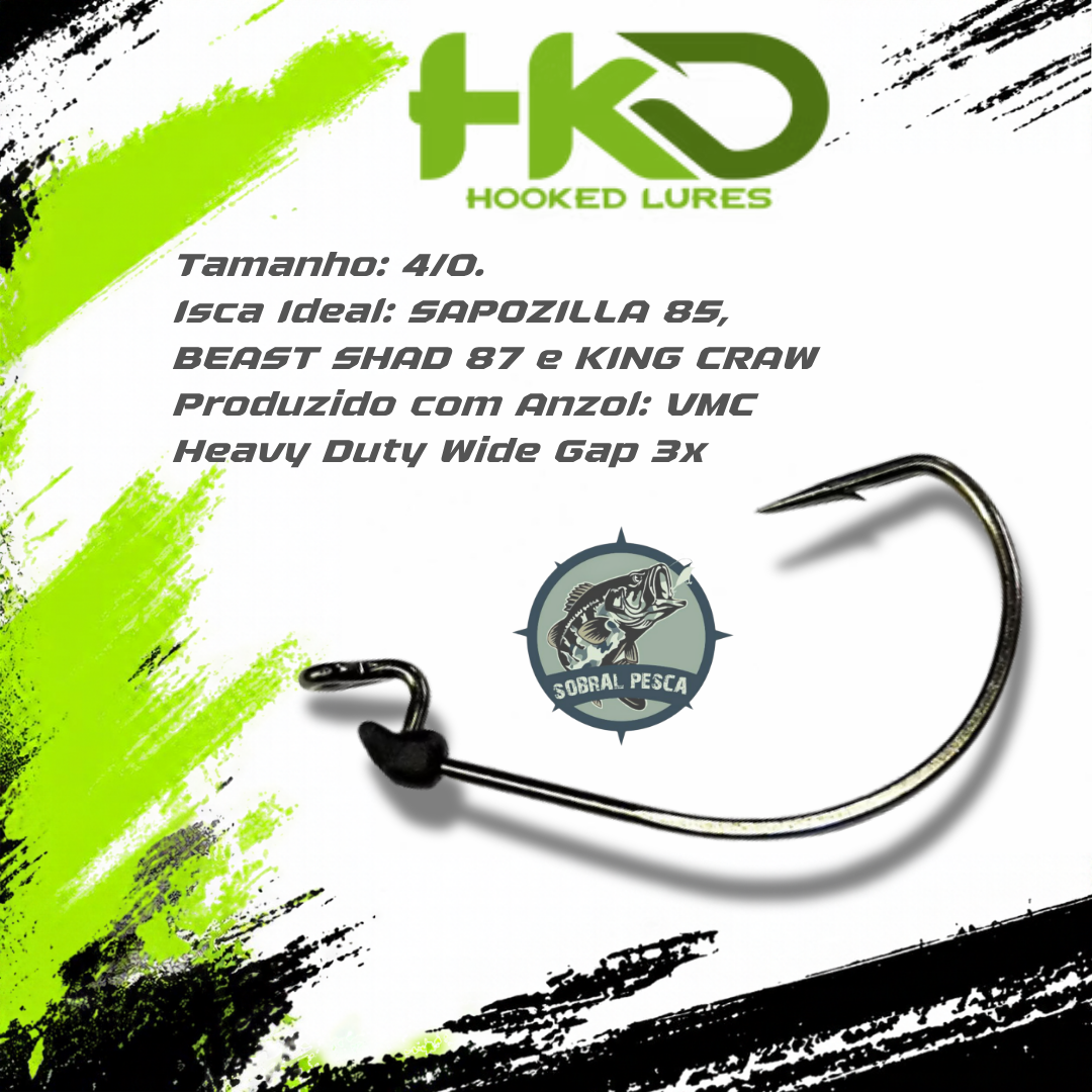 Anzol Off-set 4/0 HKD Ultra Wide VMC C/ Trava