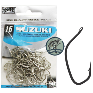 Anzol Marine Sports Suzuki Aço Carbono P/ Pesca 50 Pçs