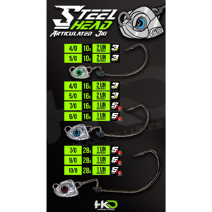 Anzol Jig Head Articulado EWG Wide 3X HKD Steel Head com trava