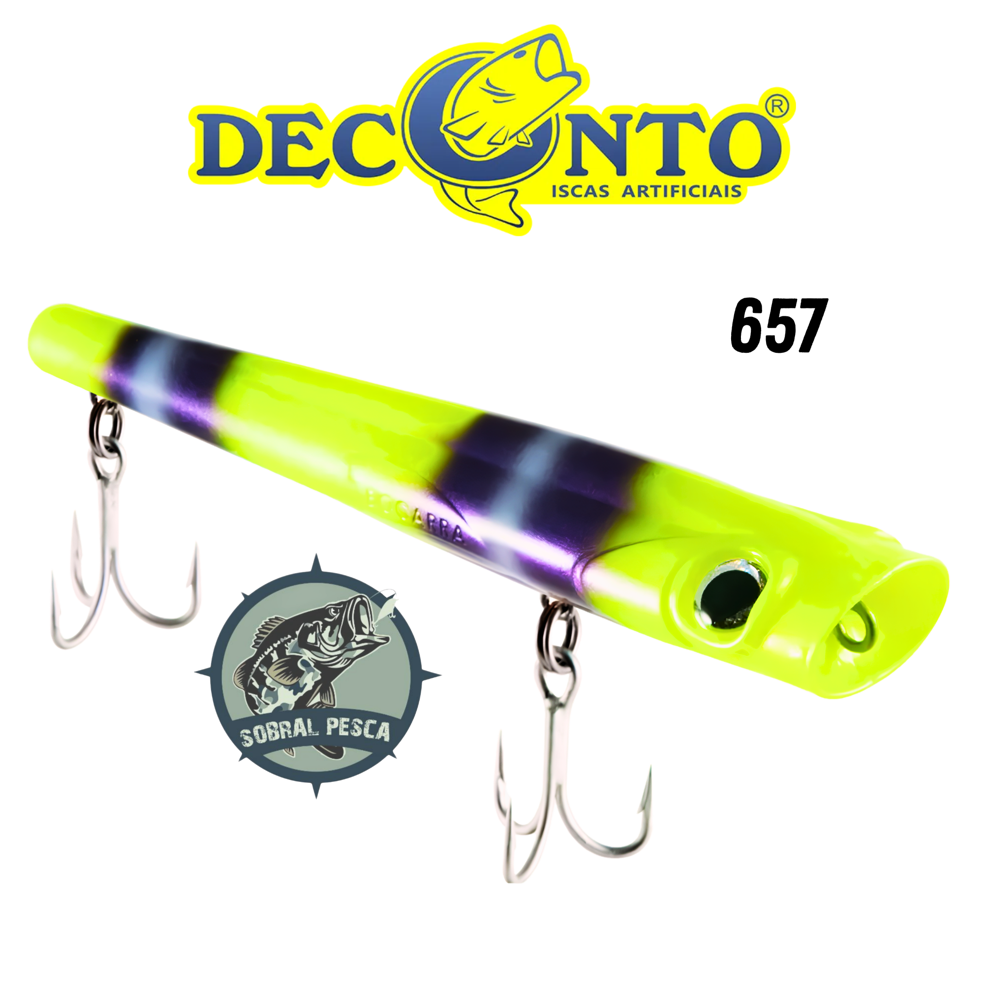 Isca Artificial Popper, Bocarra 140, com garatéia reforçada para Amazônia, 14cm, 30g-Deconto - Imagem 3