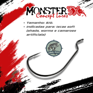 Anzol Offset EWG M3X Pro 5/0 Monster 3x C/ 3 Unidades